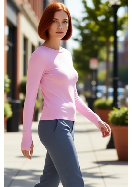 Stil Kadın Viskon Yumuşak Kumaşlı Parmak Geçme Detaylı Esnek Bluz Regular Örme Slim Kalıp modelleri