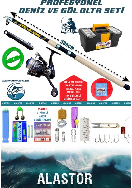 Mükemmel Deniz ve Göl Olta Seti 100-250GR Atarlı Sazan Olta Seti Olta Takımı