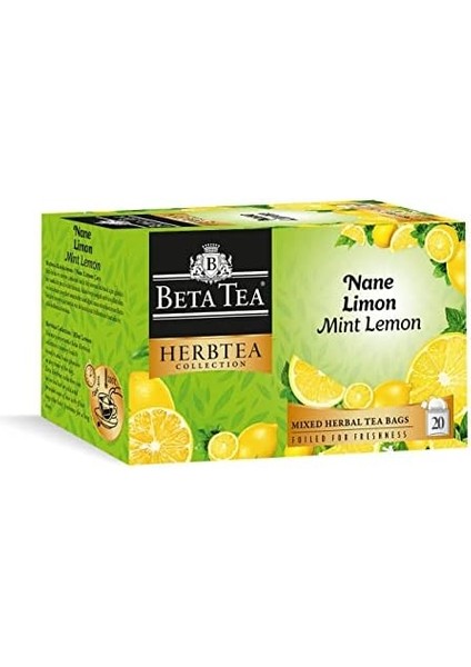 Beta Tea Nane Limon Çayı 20 Adet - Beta Herbtea Collection