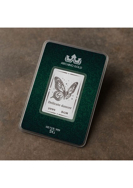 Renklerin ve Güzelliğin Ruhunu Taşıyan Kelebek Temalı Hediyelik 5 Gram 999 Ayar Gümüş KÜLÇESI-754 fiyatları