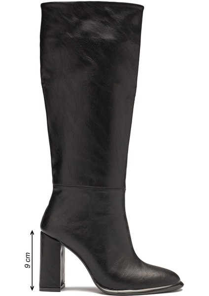 Kadın Diz Altı Kalın Topuklu Kaymaz Taban Günlük Golf Çizme 1500 fiyatları