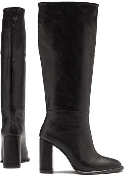 Kadın Diz Altı Kalın Topuklu Kaymaz Taban Günlük Golf Çizme 1500 modelleri