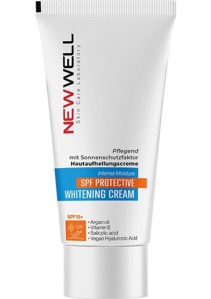 New Well Besleyici Spf Korumalı Cilt Beyazlatıcı Krem | Argan Yağı, Vitamin E, Salicylic Acid Içerikli Beyazlatıcı Krem 50 ml modelleri