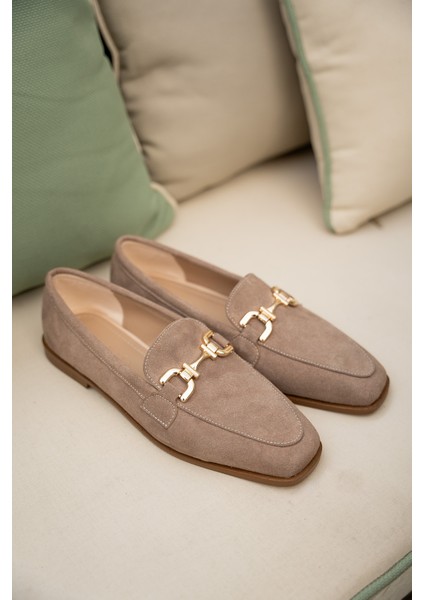 Aloha Vizon Süet Gold Detaylı Loafer fiyatları