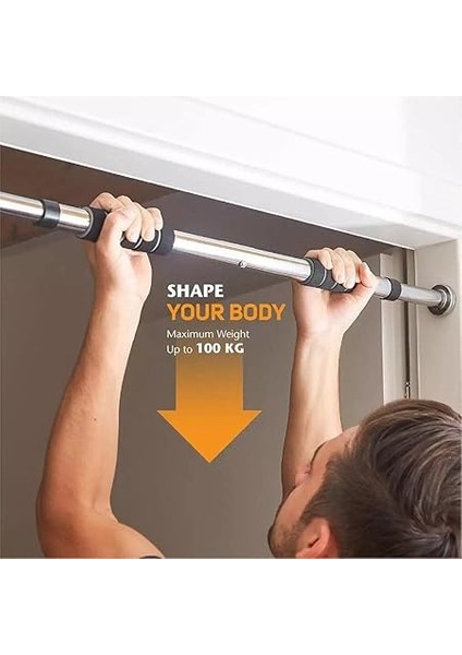 Barfiks Çubuğu 60-100 cm Çift Süngerli Ayarlanabilir Barfiks Çekme Demiri Barfiks Aleti indirimleri