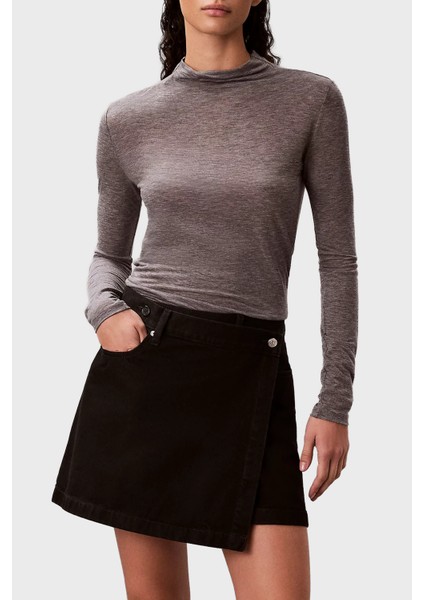 Pamuklu Regular Fit Mini Kot Etek LV047D777GTWM Bayan Etek LV047D777G Twm