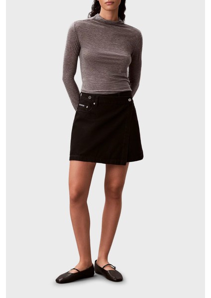 Pamuklu Regular Fit Mini Kot Etek LV047D777GTWM Bayan Etek LV047D777G Twm fiyatları