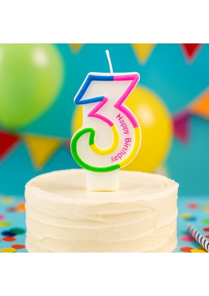 renkli klasik rakam mum