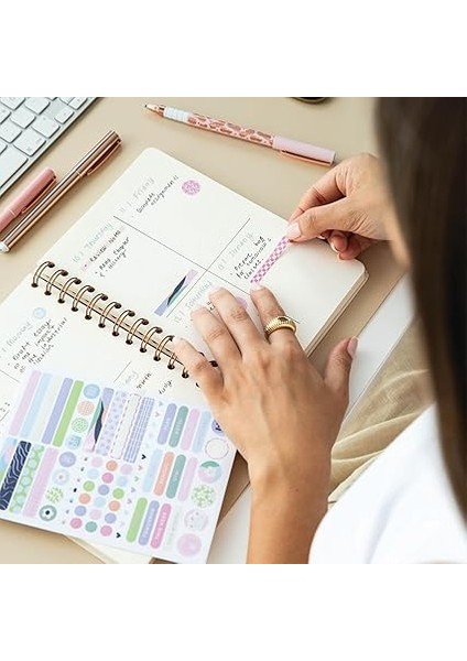 A5 Spiralli Sert Kapak Keten Noktalı Tarihsiz Not Defteri Lacivert fiyatları