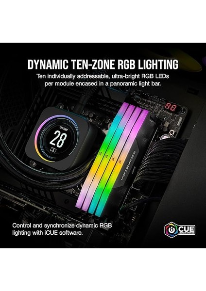Vengeance Rgb Ddr5 Ram 32GB (2X16GB) 6000MHZ CL30 Amd Expo Icue Uyumlu Bilgisayar Belleği - Gri (CMH32GX5M2B6000Z30K) modelleri
