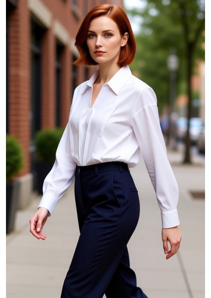 Kadınlar Için Dokuma Terrycotton Bluz Oversize Kesim ve Gömlek Yaka Detaylı Kaliteli Şık Rahat modelleri