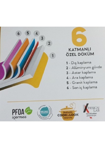 6 Parça Kendinden Kulplu Döküm Sahan Seti Rose Gold