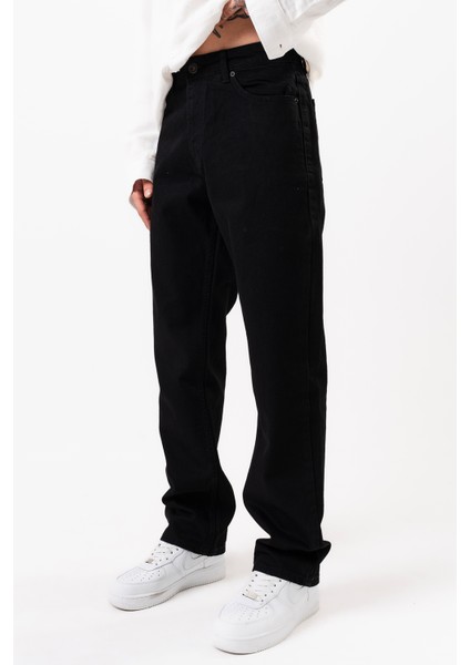 Erkek Siyah Baggy Bol Kot Pantolon Bol Paça fiyatları