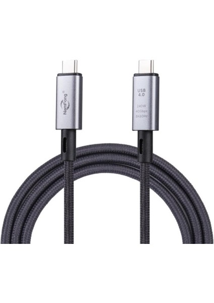 1mt USB 4.0 240W Thunderbolt Type-C To Type-C Şarj, ve 8k 60Hz Görüntü Aktarım Kablosu