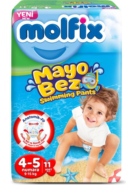 Mayo Bebek Bezi 4-5 Beden 11 Adet 9-15 kg