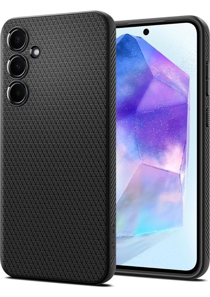 Galaxy A55 Kılıf Liquid Air Matte Black - ACS07526