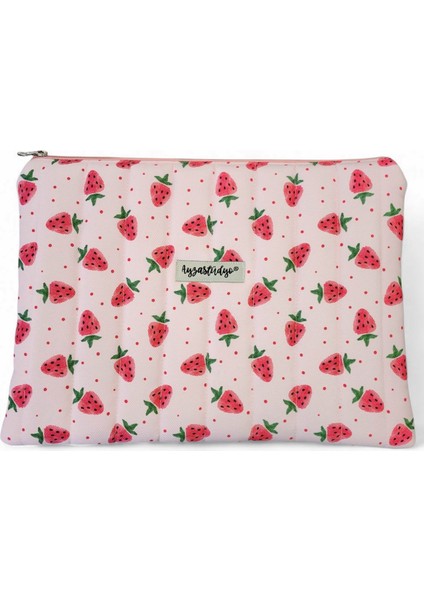 Çilekli Pembe iPad Tablet Çantası, 10-12 Inç Uyumlu indirimleri