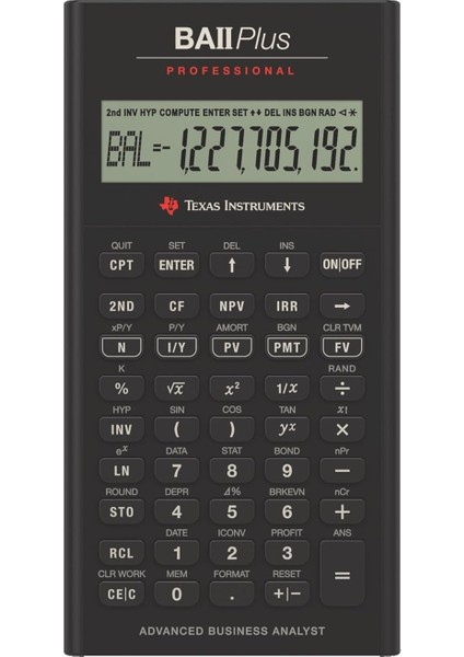 Instruments Ba Iı Plus Professional Finansal Hesap Makinesi