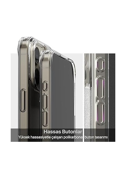 iPhone 13-14 ile Uyumlu Cyrstal Clear Şeffaf Silikon Kılıf Arkası Sert Polikarbonat Kenarları Yumuşak Tpu Silikon Premium Ultra Şeffaf Kılıf Kapak (Cyrstal Clear, 13-14) modelleri