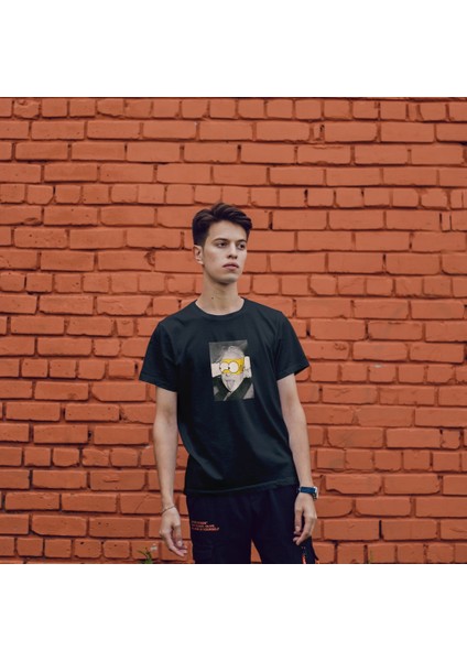 Albert Einstein / Homer Simpson Tişört - Siyah fiyatları