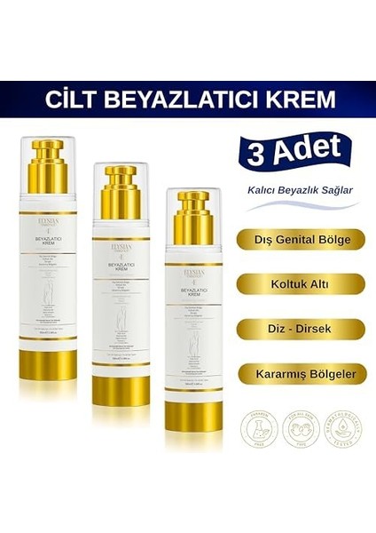 Elysian Essence Cilt Beyazlatıcı | Kararma Giderici Krem 3&apos;lü Set - Genital Bölge, Koltuk Altı, Bikini Bölgesi, Dirsek ve Vücut 100 ml modelleri