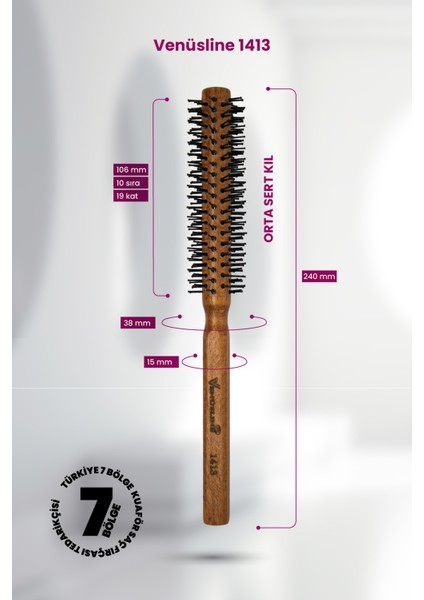 Venüsline Professional 1413 – Kısa Saçlar Için Fön ve Dalga Şekillendirme Fırçası modelleri