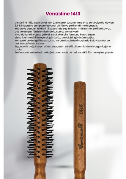 Venüsline Professional 1413 – Kısa Saçlar Için Fön ve Dalga Şekillendirme Fırçası fırsatları