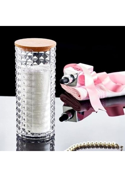 Ahşap Kapaklı 3'lü Organizer Set, Model Modern Pamukluk Düzenleyici Şık 3'lü Pamukluk Set - Şık ve Fonksiyonel Ahşap Kapaklı 3'lü Organizer Set modelleri