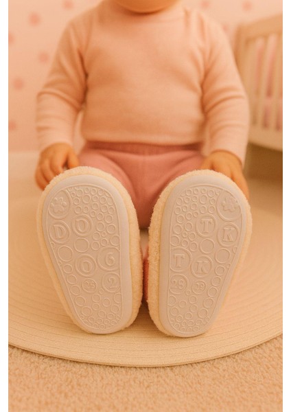 Bebek & Çocuk Kaydırmaz Eva Tabanlı Ev Botu / Panduf / Kışlık Peluş Bot / Kız Baskı Desenli modelleri