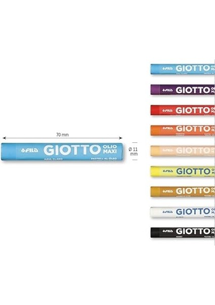 Olio Maxi Yağlı Tebeşir Paketi, 24 Farklı Renk, Küçük Çocuklar Için Ideal modelleri