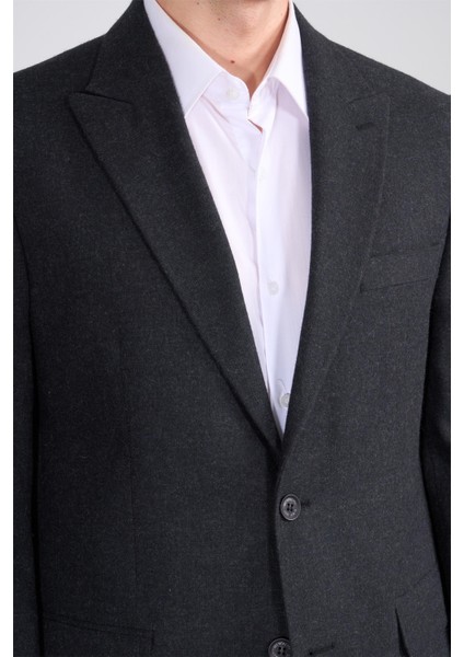 4648 Erkek Kırlangıç Yaka 6 Drop Siyah Tek Ceket modelleri