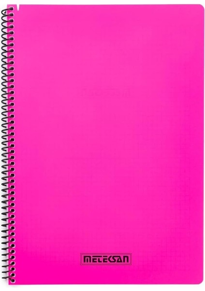 Karina Neon Serisi, A4 100 Yaprak Kareli Pp Kapaklı Spiralli Defter, Pembe