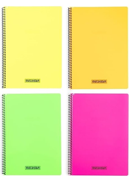 Karina Neon Serisi, A4 100 Yaprak Kareli Pp Kapaklı Spiralli Defter, Pembe indirimleri