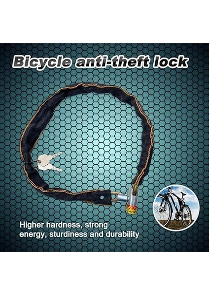 Anahtarlı Çelik Zincir Halat Kilit Bisiklet Motosiklet Kilidi Güvenlik modelleri