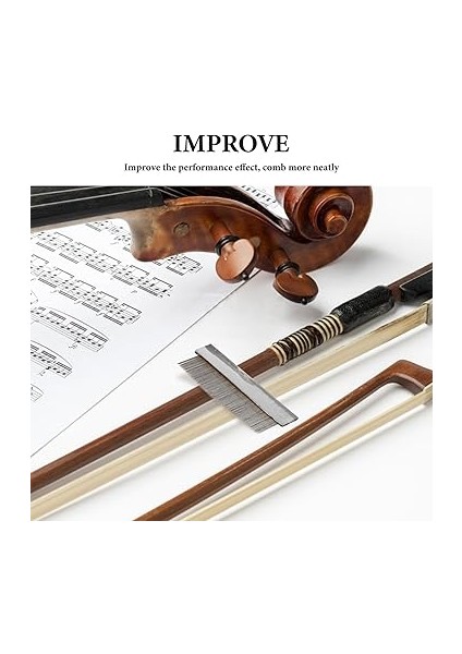 Demir Yay Saç Tarağı Keman Yay Bakım Tarağı 84 Küçük Kompakt Keman Yay Bakımı Için modelleri