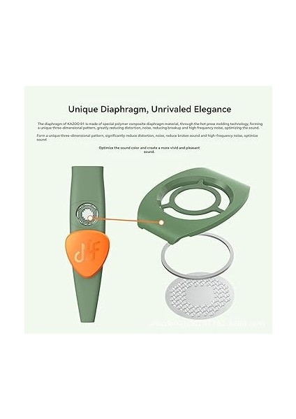 Profesyonel Sınıf Kazoo, Iki Kademeli Anahtarlama Tonu, Çok Fonksiyonlu Emme Diyafram Koruma Kapağı, Seçebileceğiniz S Renkler, Müzik Için Verme ve Siyah fırsatları