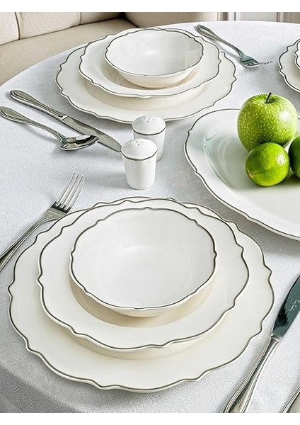 Pierre Cardin Porselen Darıa Sılver Yemek Takımı Gümüş 12 Kişilik fiyatları