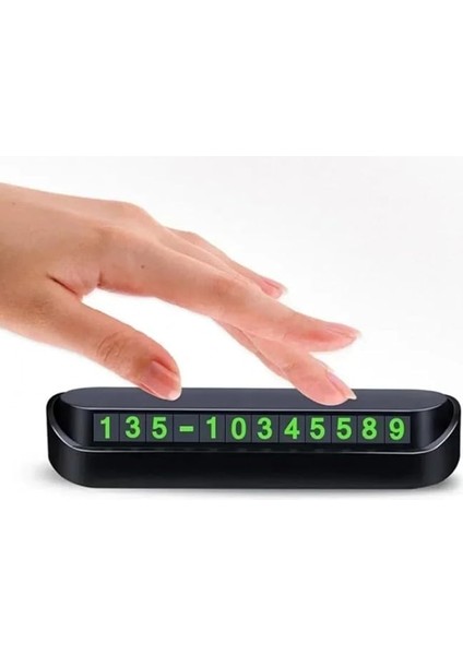 Fosforlu Araç Park Numaratörü - Açılır Kapanır Torpido Üstü Araç Içi Numaratör, Şık ve Pratik Tasarım