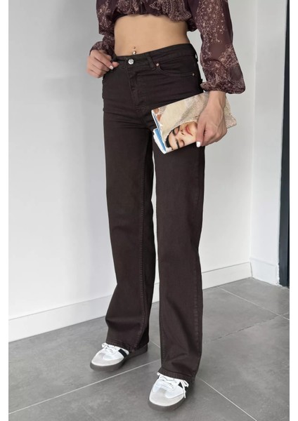 Kadın Palazzo Yüksek Bel Jean Kot Pantolon P-00018896 fiyatları