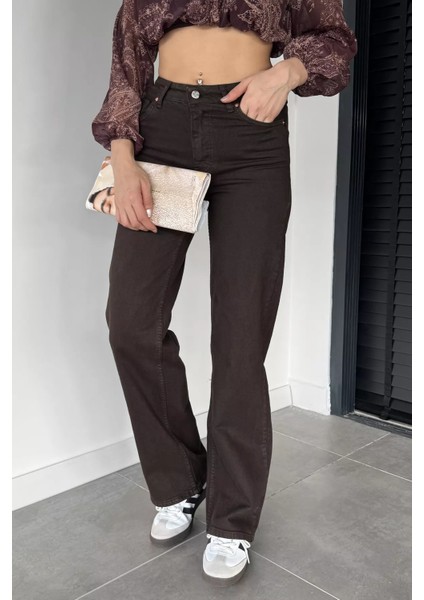 Kadın Palazzo Yüksek Bel Jean Kot Pantolon P-00018896 modelleri