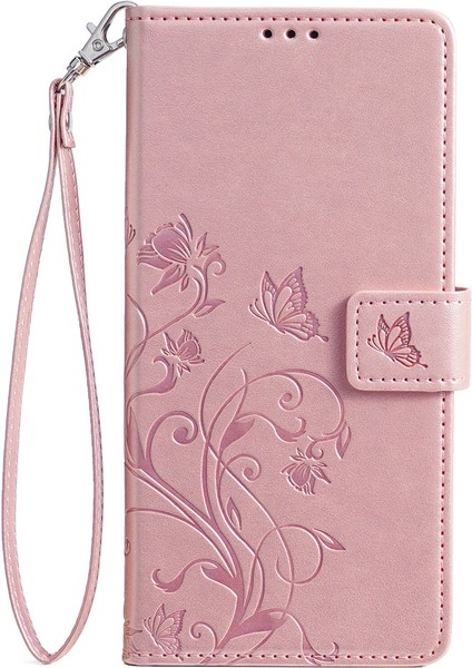 Oneplus 15 5g Çiçek Desenli Kelebek Cüzdan Telefon Kılıfı, Bilek Kayışı ve Manyetik Toka, 3 Kart Yuvası, Çiçek Desenli Telefon Kılıfı, Oneplus 15 5g Için (Yurt Dışından)