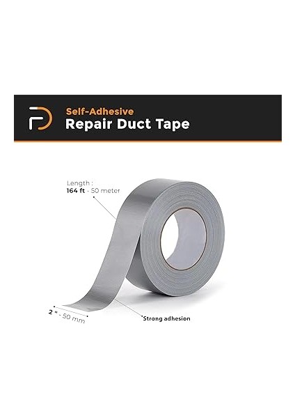 Tamir Bandı (Duct Repair Tape) 50 mt x 50 mm Gri | Çok Amaçlı Dayanıklı Yapışkanlı Güçlü Tamir Bandı | Boru ve Hortum Tamiri | Isıya Dayanıklı Bant | Su Geçirmez fiyatları