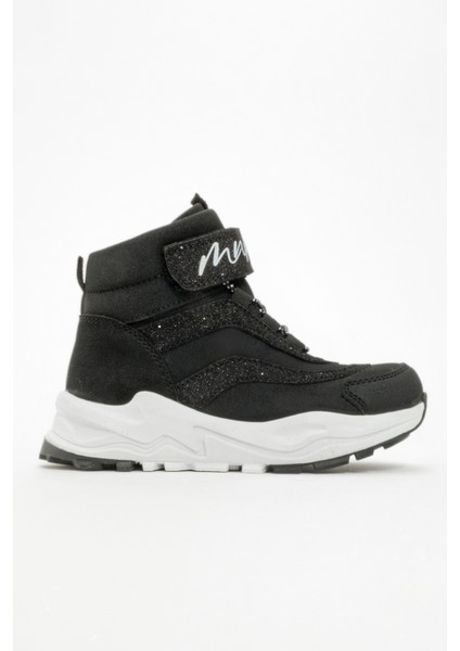 Kız Çocuk Siyah Suni Deri Suya Dayanıklı Anatomik Günlük Bot