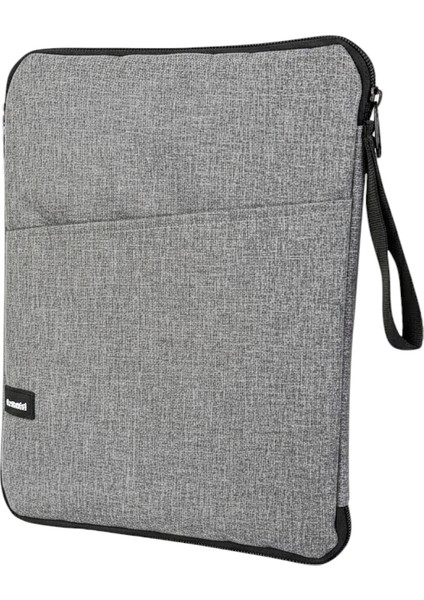 Çok Bölmeli, Modern Gri 12.4" Tablet Çantası- iPad Pro 6.nesil 12.9”/ 7.nesil 13”/ Air M2 Uyumlu 13”