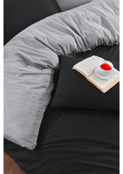 Royalcomfort Pamuklu Çift Taraflı Çift Kişilik Çarşafı Lastikli Nevresim Takımı fiyatları