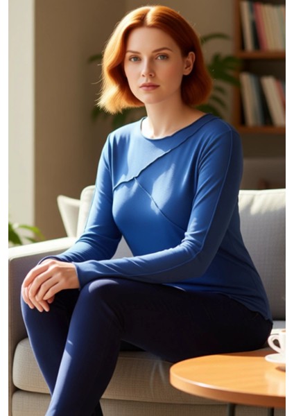 Kadın Bisiklet Yaka Nervürlü Ispanyol Kol Viskon Bluz Büyük Beden Konforu Kaliteli Şık Rahat fırsatları