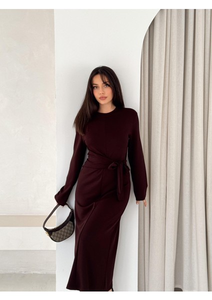 Yandan Bağlamalı Modal Kumaş Uzun Elbise fırsatları