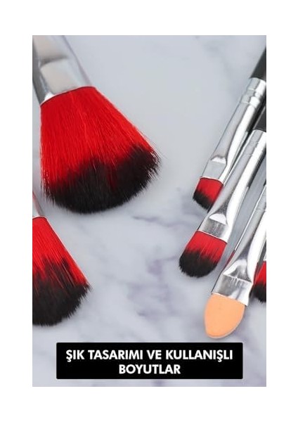 Tikatti 7 Adet Makyaj Fırça Seti Metal Kutuda Siyah fiyatları