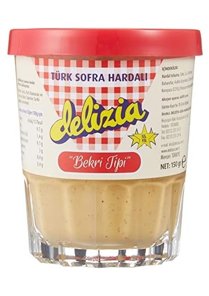 Delizia Hardal Bekri Tipi, Türk Sofra Hardalı, 150 gr fiyatları