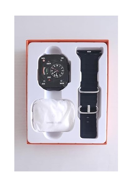 Kablosuz Kulaklık Hediyeli, Arama Konuşma Özellikli Siyah Silikon Kayışlı Yeni Nesil Akıllı Saat fiyatları